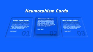 Neumorphism Cards Using Html & CSS with Hover Effects | CSS UI Design Tutorial