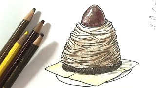 [Mont Blanc] How to draw pen and colored pencil pictures in 9 minutes!