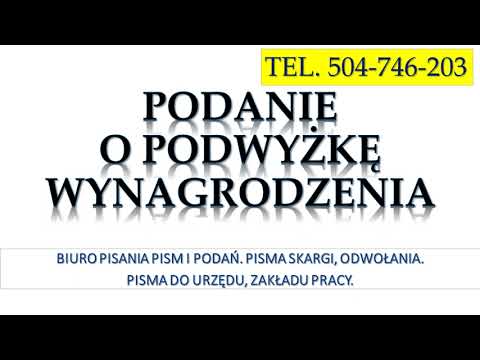 Napisanie Pisma O Podwyżkę, Cena, Tel. 504-746-203. Biuro Pisania Pism ...