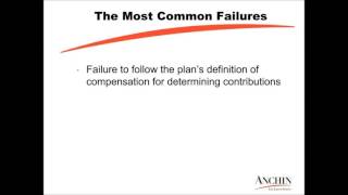 Avoiding Common Employee Benefit Plan Failures Webinar