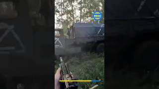 Ukraine war combat video footage, Ukrainian troops ambush Russian truck #ukraine #russiaukrainewar