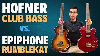 Hofner Club Bass vs. Epiphone Rumblekat bass: Can the Rumblekat be an affordable alternative?