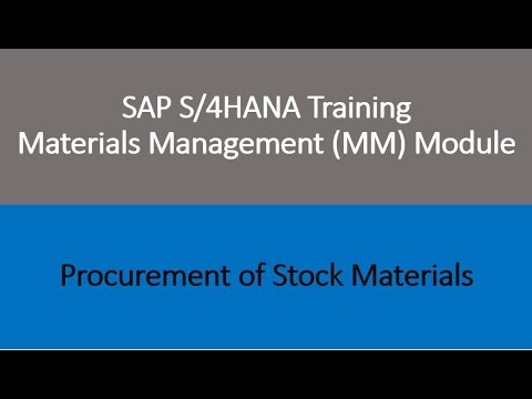 Video 06 - SAP S/4HANA Materials Management (MM) Module Training ...