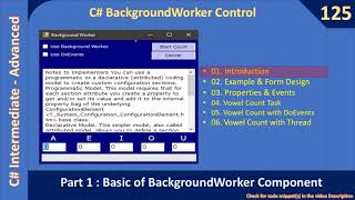 C# BackGroundWorker | Part 1 - Basics | C# Advanced #125