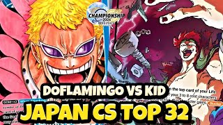 One Piece Card Game | OP10 Japan CS Wave 2 Top 32 | Doflamingo vs Kid