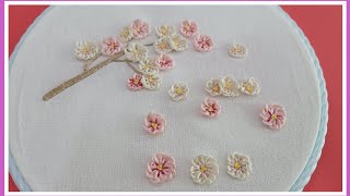 [프랑스자수]벚꽃 자수,Cherry blossom embroidery/3D embroidery