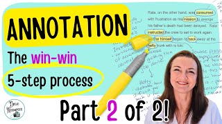 Annotation - Part 2 - A 5-step guide to help you teach and use annotation in your English classroom