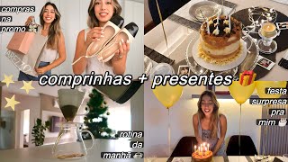 COMPRINHAS + RECEBIDOS + FESTA SURPRESA de ANIVERSÁRIO 🎁🎂🌟Vlog por Cacá Anjos