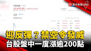 迎反彈？禁空令發威 台股盤中一度漲逾200點 @globalnewstw