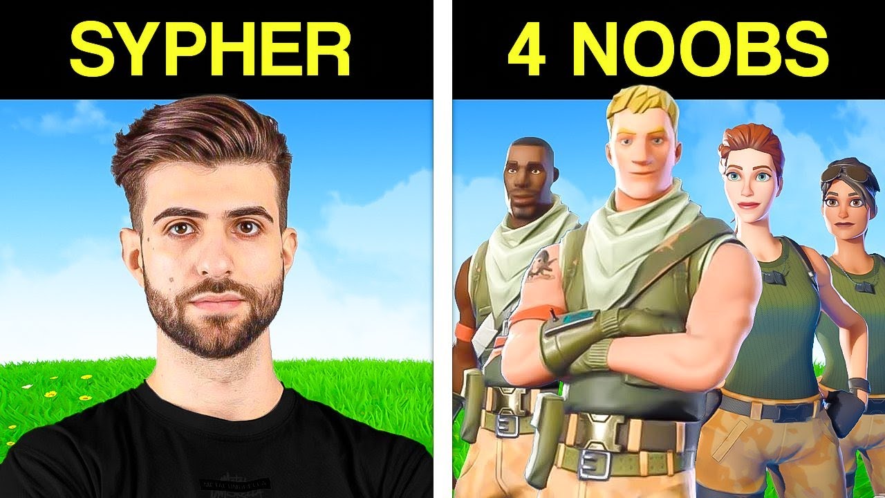 Can 4 Noobs Beat 1 Fortnite Pro...