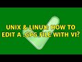 Unix & Linux: How to edit a .gpg file with vi? (2 Solutions!!)