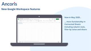 New functionality in Connected Sheets