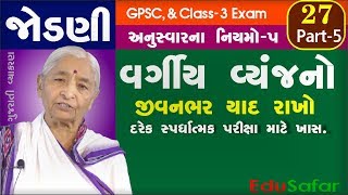 ગુજરાતી વ્યાકરણ- જોડણી જીવનભર યાદ રાખો  Gujarati Vyakaran -  Jodni-5 અનુસ્વારના નિયમો-5