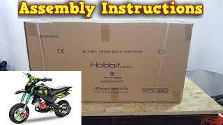 Hobbit Sport 49cc Pocket Bike - Unboxing - Full Assembly - Instructions Nitro Motors