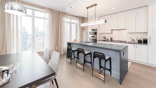 A high-style luxury 2-bedroom, 2-bath model at Streeterville's classy One Bennett Park