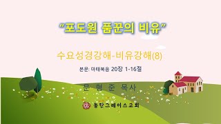 2024-11-20 동탄그레이스 교회 수요 성경강해(비유강해(7) 마태복음 18: 21-35 