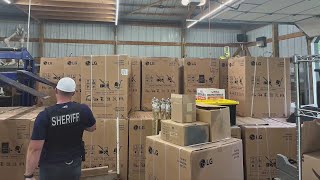 Suburban man allegedly found with dozens of stolen appliances, homemade explosives