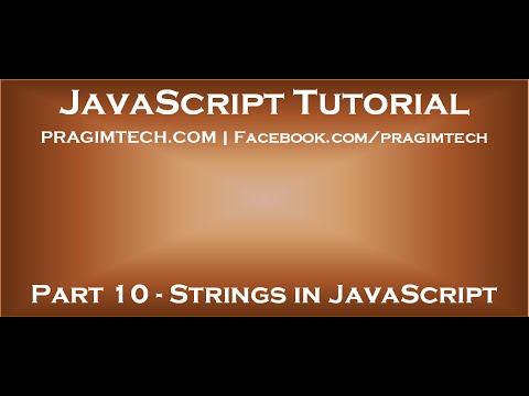 Strings in JavaScript Strings in JavaScript