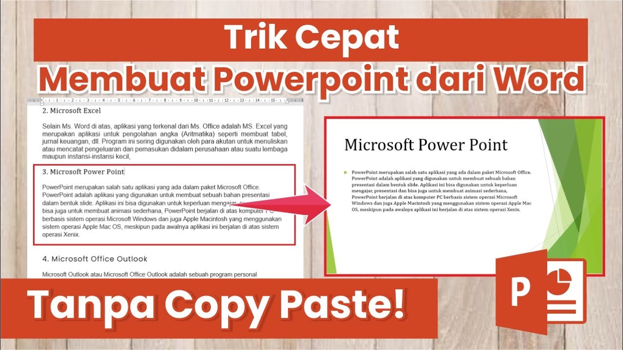 Cara Cepat Membuat PPT Atau PowerPoint Dari Microsoft Word - YouTube