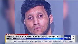 Corrections officer fired after Baldwin County inmate escapes