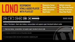 Lono - Responsive HTML5 Audio Player With Playlist - How To Use The Shortcode Optional Parameters