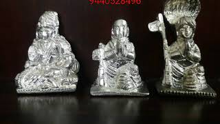 silver sri vaishnava sampradaya idols and pooja items