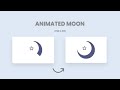 How to create Animated Moon Design with HTML and CSS | Animated UI Moon Design