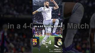Benzema Scores a ElClasico Hat-trick🥶 Real Madrid vs Barcelona 4-0 #Benzema #messi #elclasico