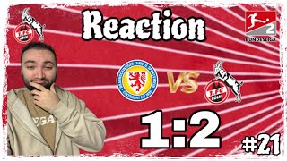 1. FC Köln besiegt Braunschweig mit 2:1! Durchwachsen.. Downs mit Tor \u0026 Vorlage zum Sieg! #Reaction