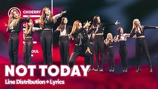 LOONA - NOT TODAY (KCON 2019) (Line Distribution + Lyrics Karaoke) PATREON REQUESTED