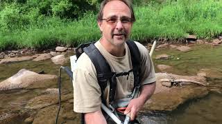WVDNR surveys Gandy Creek to assess weekly trout numbers