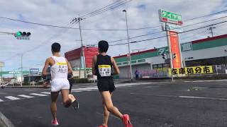 【長崎新聞】第69回郡市対抗県下一周駅伝：１日目・１区　諫早チームのたすきリレー