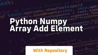 python numpy array add element
