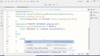 24. PHP MySQL Create Database | Learn Complete Web Development Course Using PHP/MySQL