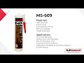 adheseal ms609 fast grab adhesive demonstration