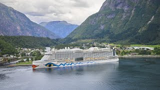 AIDA Perla at Eidfjord in Norway