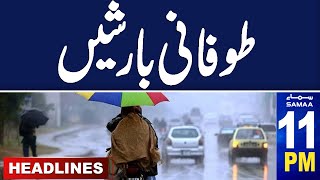 Samaa News Headlines 11 PM | Heavy Rain in Punjab | Govt in Trouble | 11 May 2024 | Samaa TV