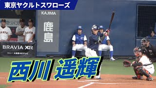 東京ヤクルトスワローズ西川遥輝選手のバッティングフォーム（スロー再生あり）