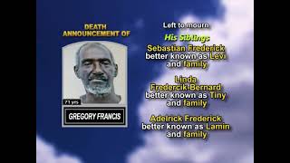 Gregory Francis ~ Medium Obituary-