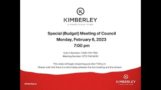 Special (Budget) Meeting of Council