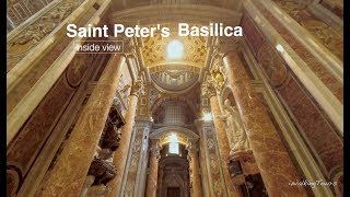 Inside St Peter's Basilica  #walk #tour #Rome #vatican 4k