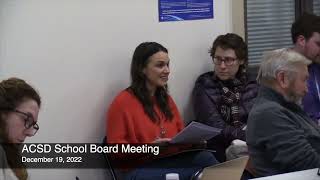 ACSD Board Meeting 12/19/22