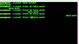 Right Justify Text in BASH - printf - Linux