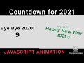Control css animation with javascript | countdown for new year | imakedesigneasy