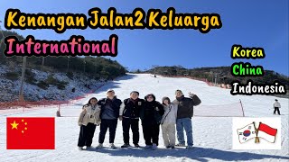 Pertama Kali berjalan2 keluarga international di Korea (6인 국제가족의 생애 첫 겨울 눈 가족여행) #jalanjalandikorea