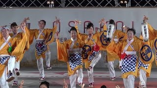 大橋通り踊り子隊　第63回よさこい祭り　後夜祭　中央公園　４K　2016 8 12