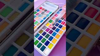 Keep Smiling Watercolor Set 90 Colors  #watercolor #satisfying #unboxing #review #colors #painting
