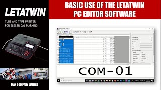 MAX Letatwin LM-550 series - PC EDITOR SOFTWARE OPERATION