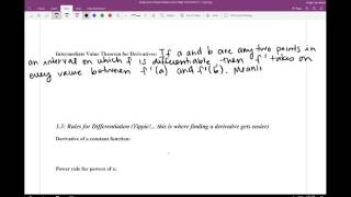 calculus 3-2 Intermediate value theorem for derivative