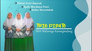 SMA Walisongo Sragen_Pidato Trio_Peranan Pemuda Santri Mencegah Disintegrasi Bangsa